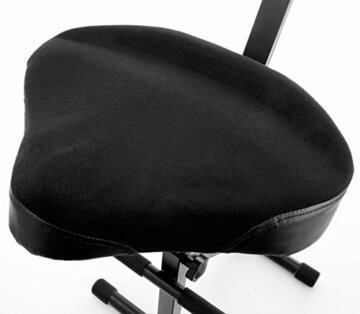 Classic Cantabile ST-200 PRO Stehhilfe Stehstuhl Stehsitz Bügelstuhl (massives Stahlgestell, Gummifüßen, Sitzhöhe 5-Stufig, 57-81 cm einstellbar, Sitzfläche BxHxT: 41 cm x 8,5 cm x 37 cm) - 2