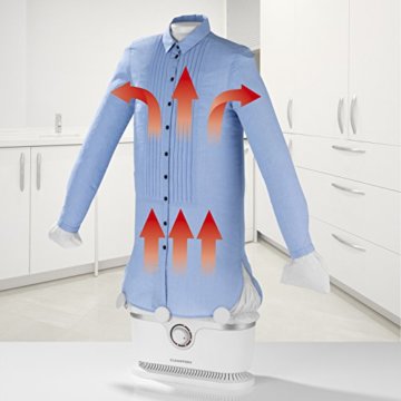 CLEANmaxx automatischer Hemdenbügler | Bügler für Hemden & Blusen, Bügelautomat | Bügelpuppe mit zwei Bügelprogrammen [1800 Watt/weiß] - 4