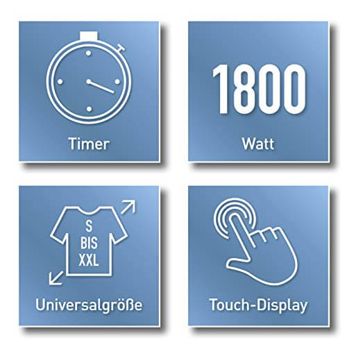 CLEANmaxx automatischer Hemdenbügler mit Dampffunktion Version 2019 | Bügler für Hemden & Blusen, Bügelautomat | Bügelpuppe mit zwei Bügelprogrammen [1800 Watt/weiß] - 7