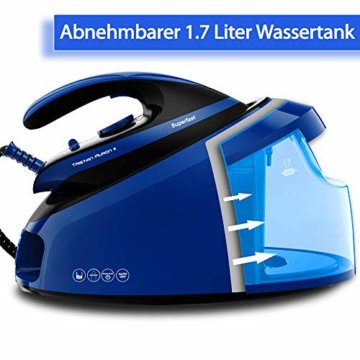 Tristan Auron Dampfbügelstation 6,5 bar Dampfdruck - 2800 W, Variabler Dampf, 420g/Min. Dampfstoß I 1,7L Wassertank – Abschaltautomatik (Superfast) - 3