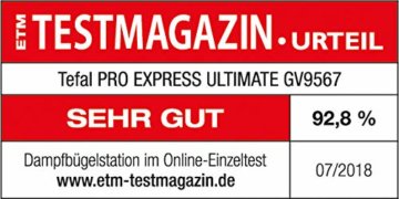 Tefal GV9567 Pro Express Ultimate Dampfbügelstation | 7,7 Bar | 155 g/Min. kontinuierlicher Dampf | 500 g/Min. Extra-Dampfstoß | weiß - 5