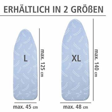 WENKO Bügeltischbezug Air Comfort L, Bügelbrettbezug mit 5-lagiger Komfort-Polsterung mit Aluminiumschicht für knitterfreies Bügeln, Hitzereflektion und Dampfsperre, Öko-Tex Standard, max. 125 x 45 cm - 6