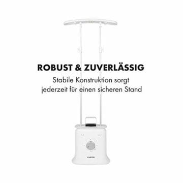 Klarstein ShirtButler Deluxe automatisches Trocken- und Bügelgerät, 2-in-1: Trocknen und bügeln, 1250 W Sicherheits-Heizer, HotAir Tension-Technologie, Timer: 0-180 Min. Material: Oxford-Nylon, weiß - 4